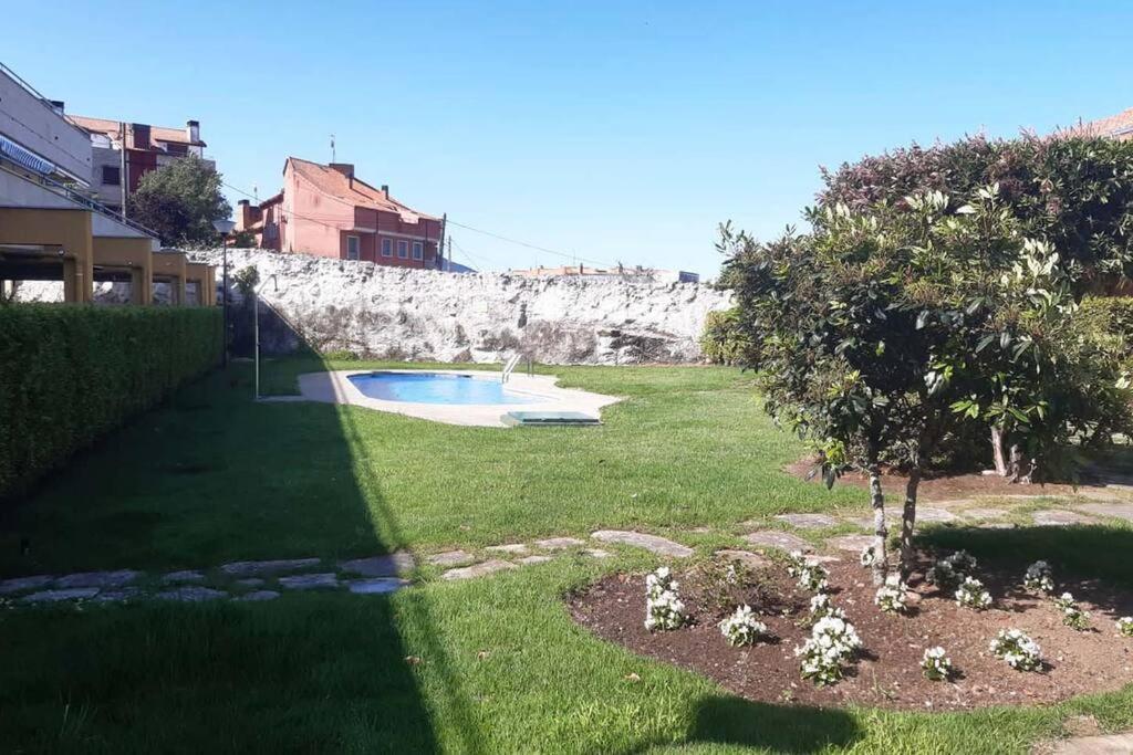 Apartamento Con Piscina En Portosín Exterior foto
